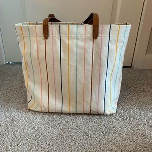 Multi Color Canvas Madewell Beach Bag
